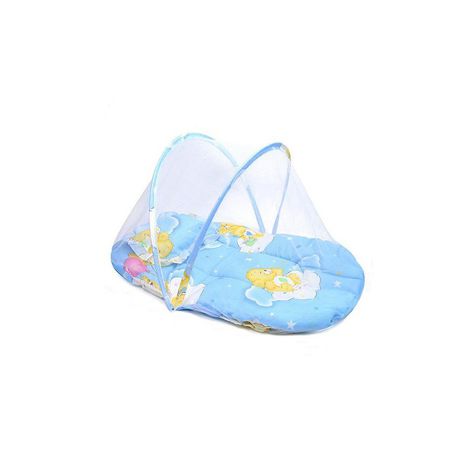 New Born Foldable Baby Mosquito Tent Travel Instant Bed - Blue