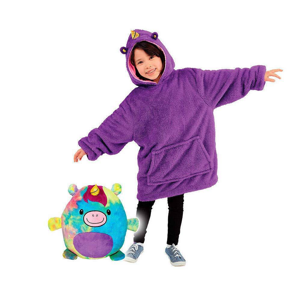 Huggle Pets Animal Hoodie for Kids - purple