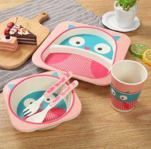Bamboo Fibre Kids Dinner Set - Pink Owl
