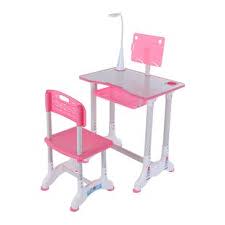 Kids Learning Study Table Desk and Chair Set with LAMP - Adjustable
