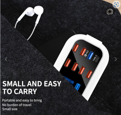 8 Ports Quick Charge 3.0 Led Display USB Charger