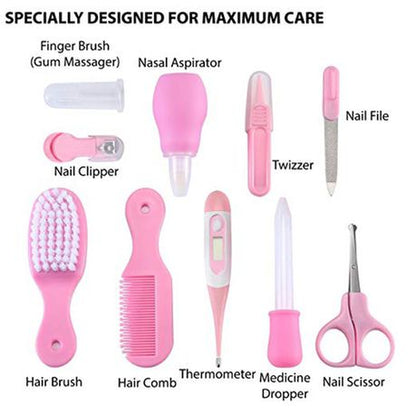 10 in 1 Baby Care Kit - Pink
