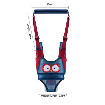 Adjustable Handheld Baby Walking Harness Kids Detachable Walker - Blue