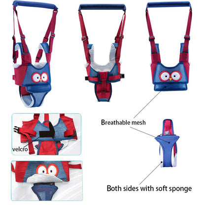 Adjustable Handheld Baby Walking Harness Kids Detachable Walker - Blue