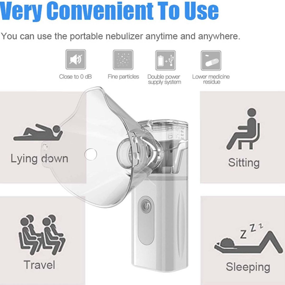 Portable Rechargeable Mini Nebuliser for Kids, Adults, Travel and Home Use